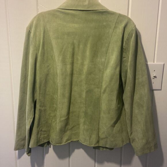 Lime Green Suede Jacket - Picture 4 of 6